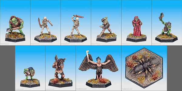 Dungeon Monsters Starter Set - Version 1 painted