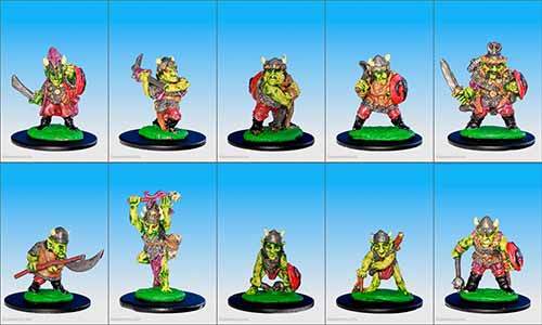 SS4 Goblin Raiding Party painted