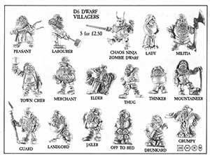 D6 Dwarf Villagers - Aug 87 Flyer