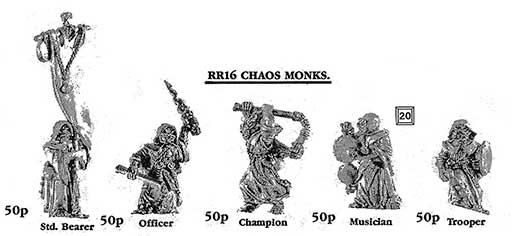 RR16 - Chaos Monks - Spring 1987 flyer
