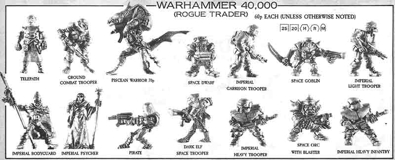 1st Warhammer 40,000 (Rogue Trader) releases - March 1987 Flyer