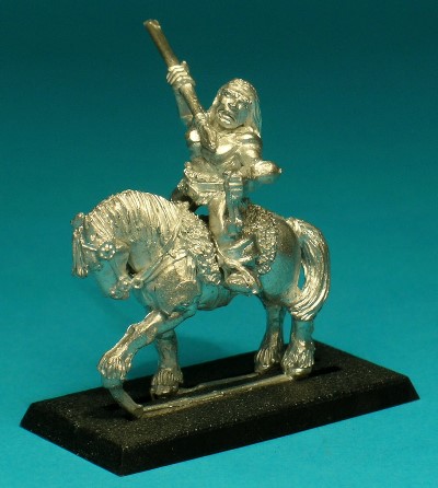 Pose 2. The mounted figure is identically armed and (un)dressed, and is depicted about to throw his spear. His horse is a sturdy-looking beast wearing simple harness and a fur saddle.